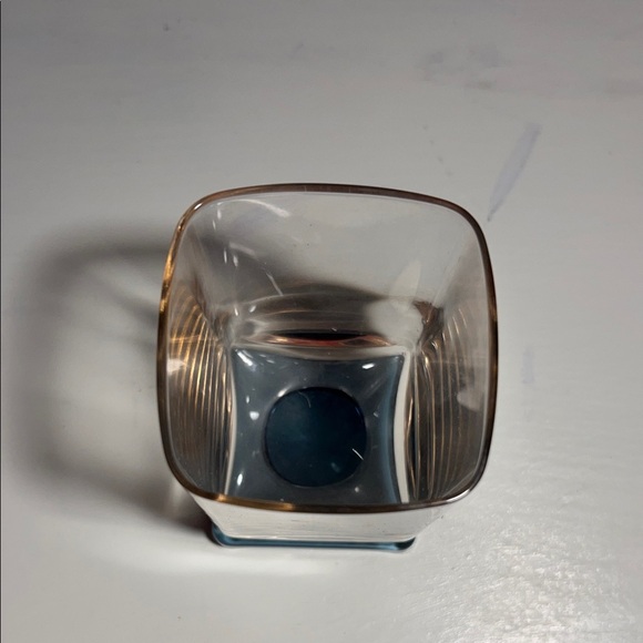 Elegant Square Glass with Blue Base - Picture 2 of 5